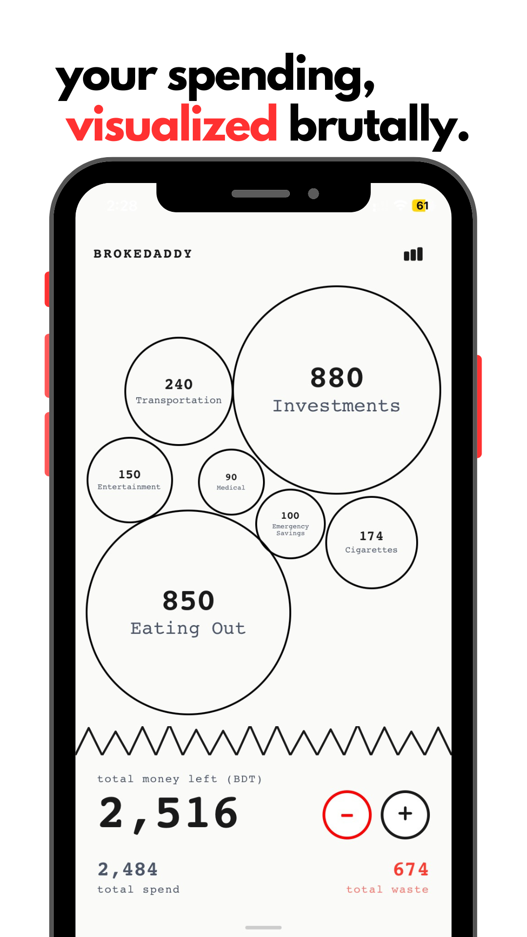 brokedaddy app screenshot